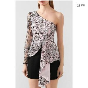 Self Portrait Constellation One Shoulder Top Size 6